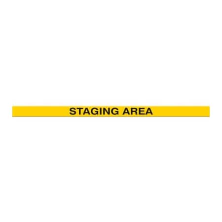 Accuform Accuform Tough-Mark Heavy-Duty Message Strip, Staging Area, 3inx48in PTP222